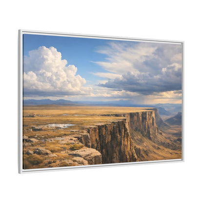 Side Mockup 7. Nature Cliffs Landscape Vast Canyon Landscape shown as stretched canvas wall art