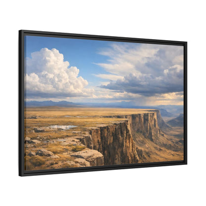 Side Mockup 13. Nature Cliffs Landscape Vast Canyon Landscape shown as stretched canvas wall art