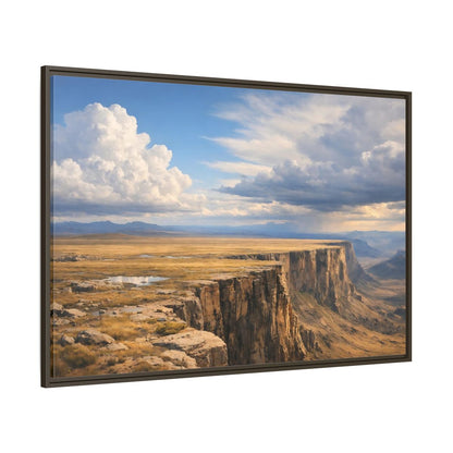 Side Mockup 8. Nature Cliffs Landscape Vast Canyon Landscape shown as stretched canvas wall art