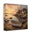 Side Mockup 2. Nature Coastal Scene Coastal Sunset shown as stretched canvas wall art