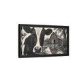 Side Mockup 8. Nature Cow Cow Black And White shown as stretched canvas wall art