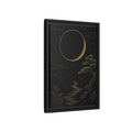 Side Mockup 6. Nature Crescent Moon Black Gold Night shown as stretched canvas wall art