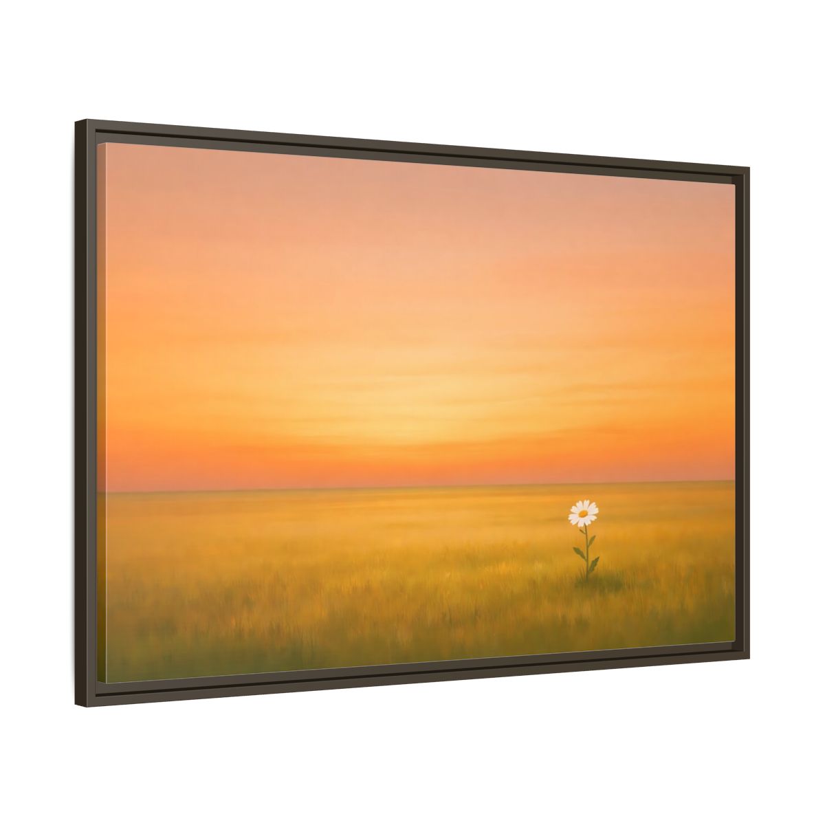 Main Mockup. Nature Daisy Orange Sky Daisy shown as stretched canvas wall art
