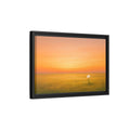 Side Mockup 6. Nature Daisy Orange Sky Daisy shown as stretched canvas wall art