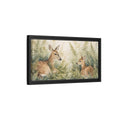 Side Mockup 8. Nature Deer Brown Green Wildlife shown as stretched canvas wall art