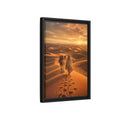 Side Mockup 6. Nature Desert Caravan Desert Sunset shown as stretched canvas wall art