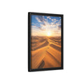 Side Mockup 6. Nature Desert Dunes Golden Desert Sunset shown as stretched canvas wall art