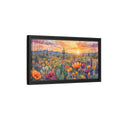 Side Mockup 8. Nature Desert Flowers Vibrant Desert Sunset shown as stretched canvas wall art