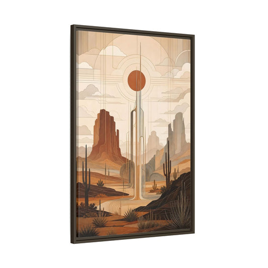 Main Mockup. Nature Desert Landscape Art Deco Desert shown as stretched canvas wall art