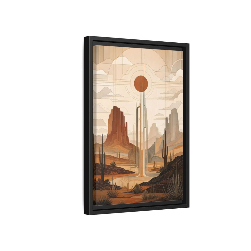 Side Mockup 6. Nature Desert Landscape Art Deco Desert shown as stretched canvas wall art