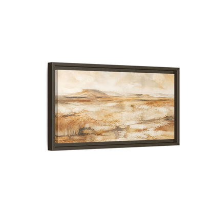 Side Mockup 7. Nature Desert Landscape Brown And Beige Landscape shown as stretched canvas wall art