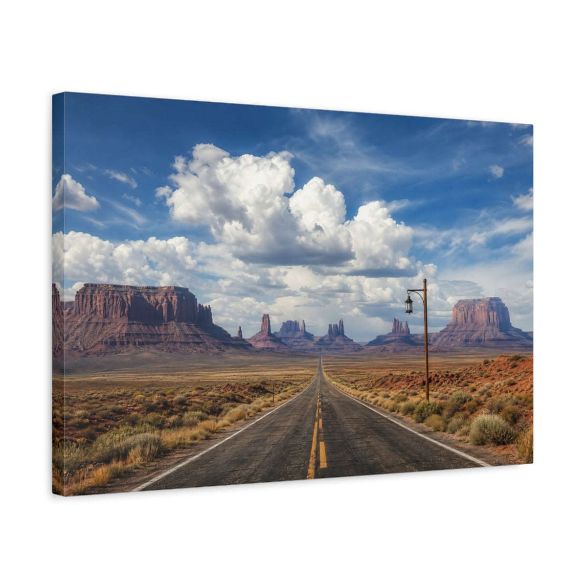 Side Mockup 3. Nature Desert Landscape Desert Landscape shown as stretched canvas wall art