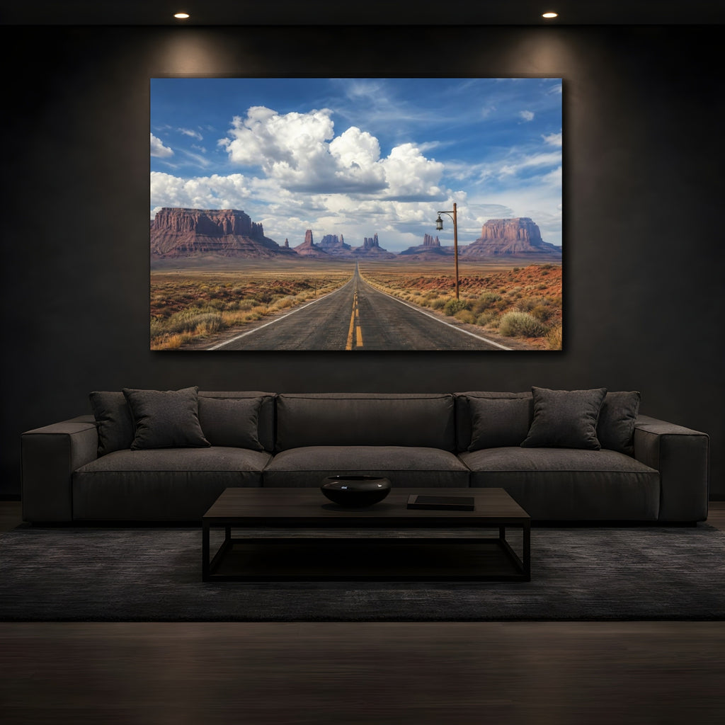 Mockup 3. Nature Desert Landscape Desert Landscape shown as stretched canvas wall art