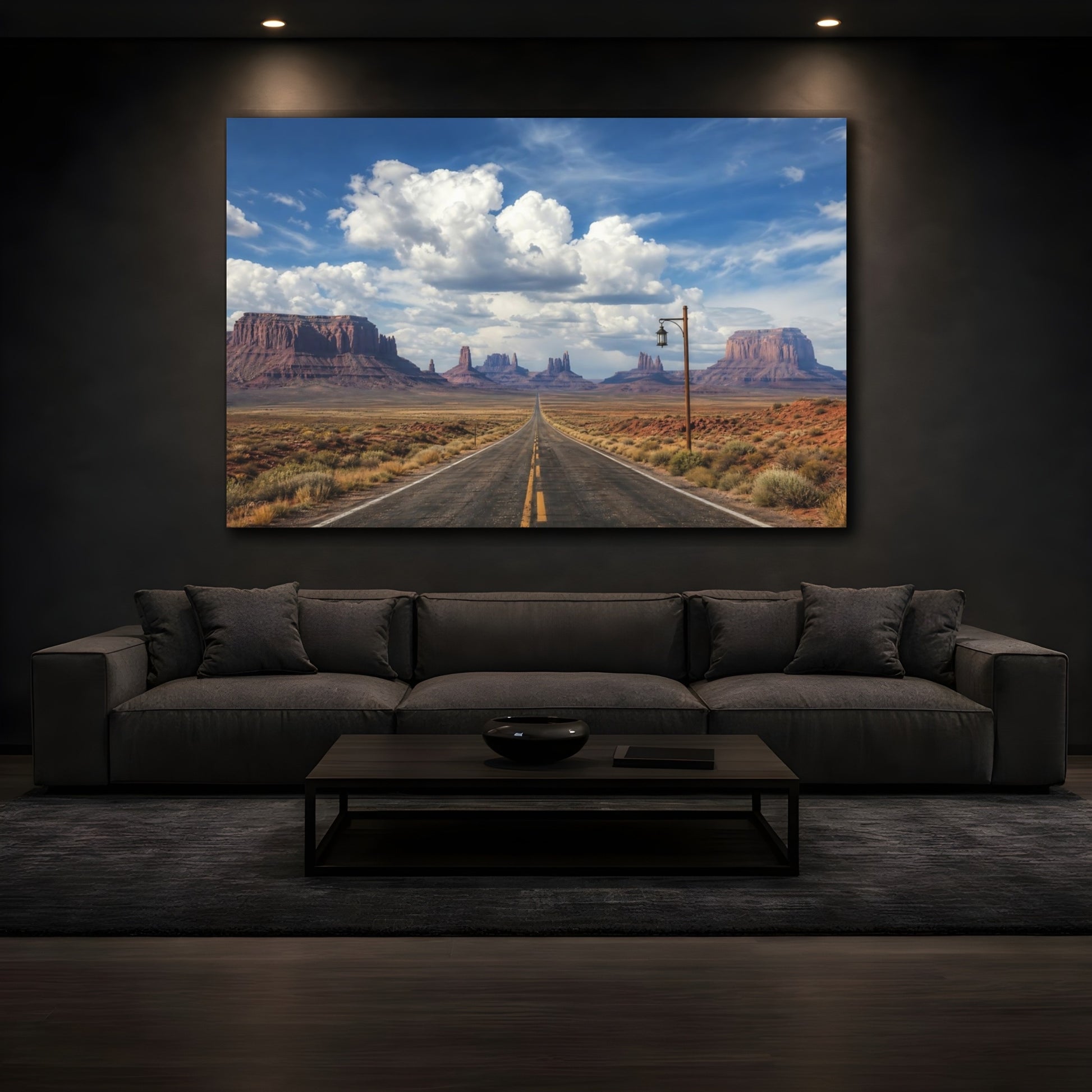 Mockup 3. Nature Desert Landscape Desert Landscape shown as stretched canvas wall art