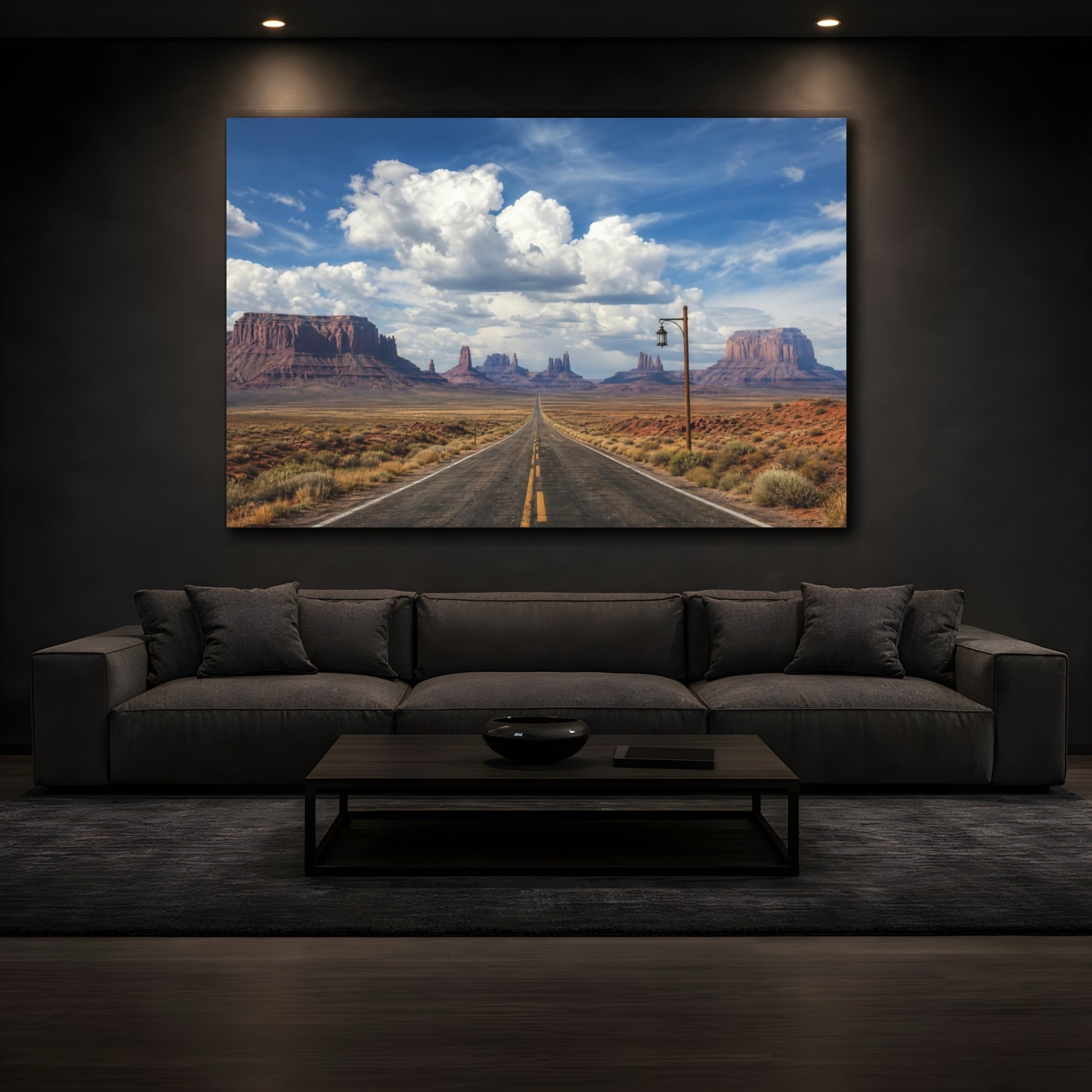 Mockup 3. Nature Desert Landscape Desert Landscape shown as stretched canvas wall art