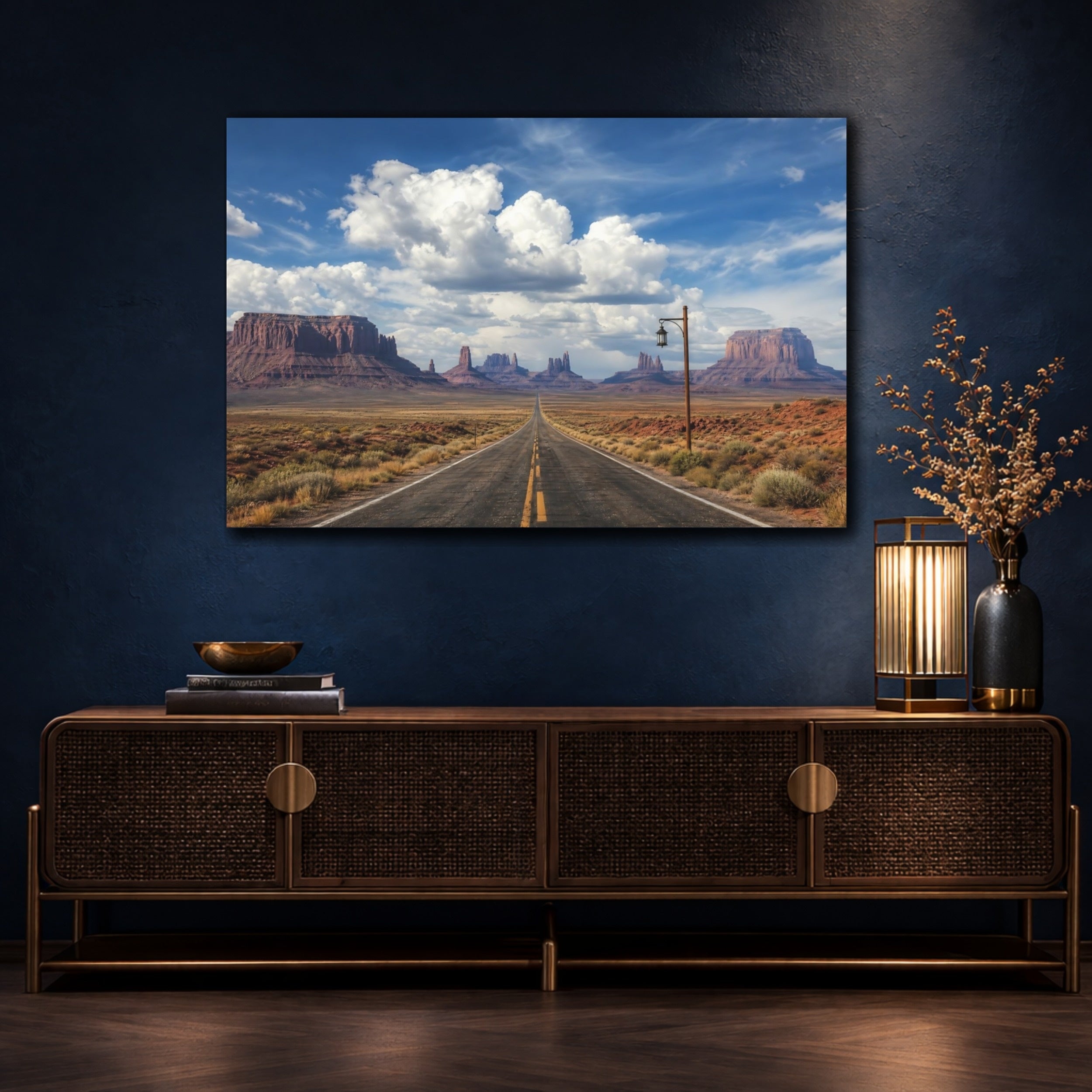 Mockup 4. Nature Desert Landscape Desert Landscape shown as stretched canvas wall art