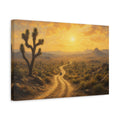 Side Mockup 4. Nature Desert Landscape Golden Desert shown as stretched canvas wall art