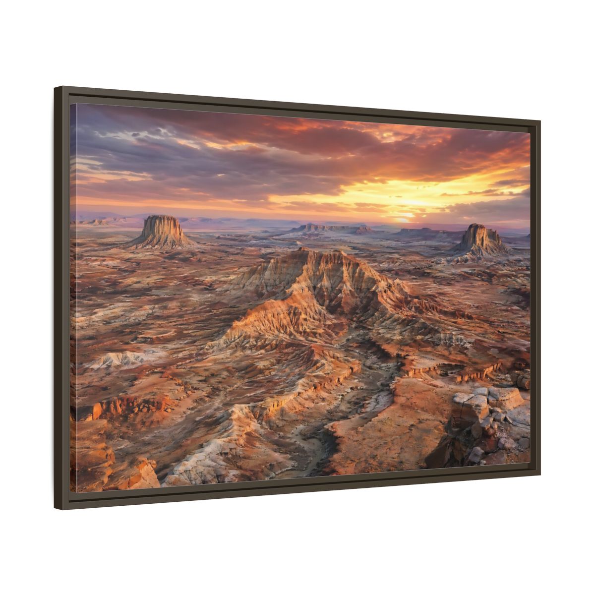 Main Mockup. Nature Desert Landscape Orange Brown Desert shown as stretched canvas wall art