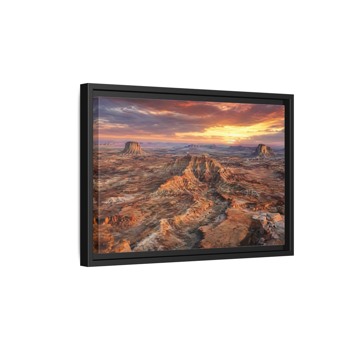 Side Mockup 6. Nature Desert Landscape Orange Brown Desert shown as stretched canvas wall art