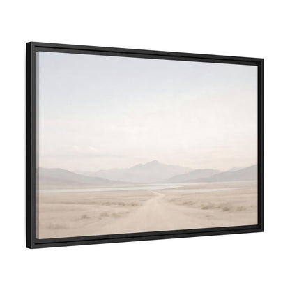 Side Mockup 14. Nature Desert Landscape Pale Desert Mountains shown as stretched canvas wall art