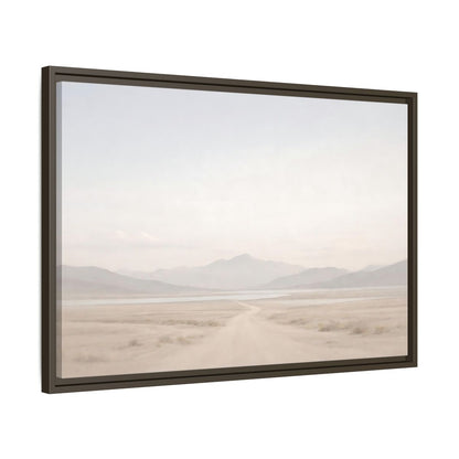 Side Mockup 11. Nature Desert Landscape Pale Desert Mountains shown as stretched canvas wall art