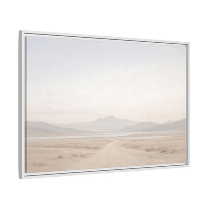 Side Mockup 9. Nature Desert Landscape Pale Desert Mountains shown as stretched canvas wall art