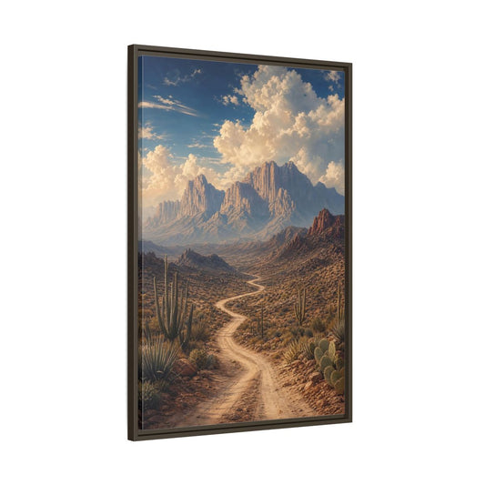 Main Mockup. Nature Desert Landscape Southwestern Desert shown as stretched canvas wall art