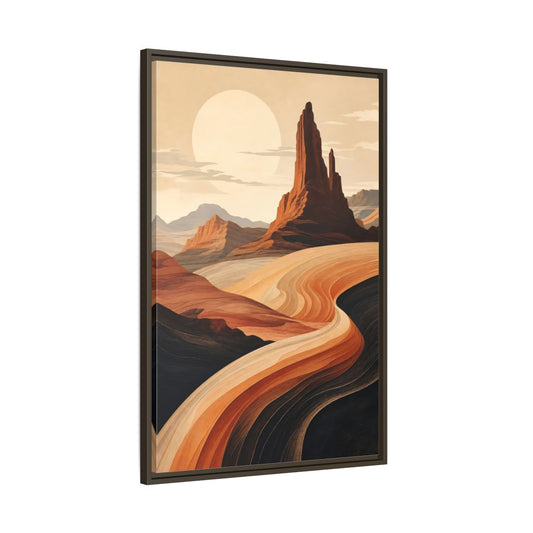 Main Mockup. Nature Desert Landscape Warm Desert Landscape shown as stretched canvas wall art