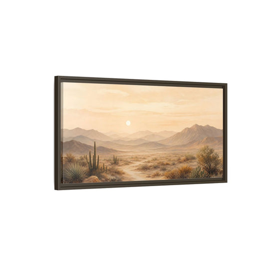Main Mockup. Nature Desert Landscape Warm Desert Landscape shown as stretched canvas wall art
