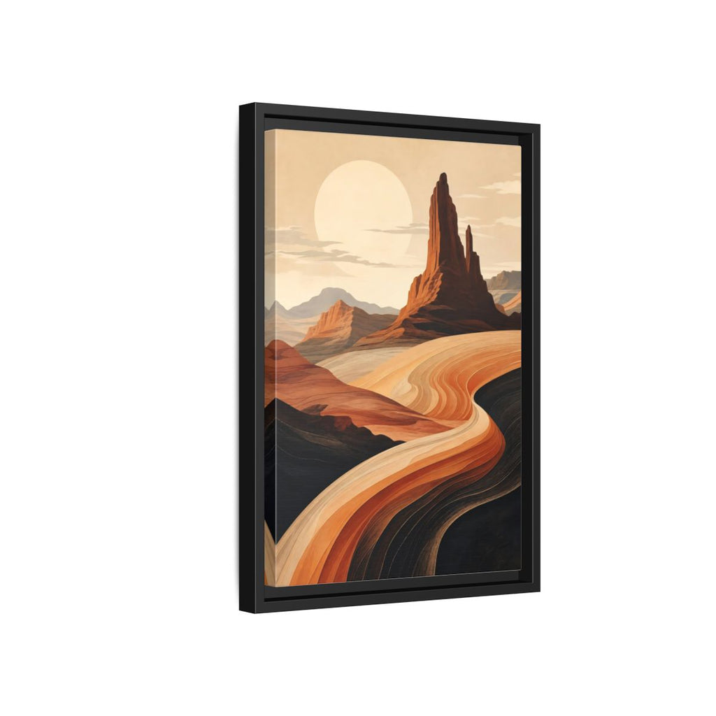 Side Mockup 6. Nature Desert Landscape Warm Desert Landscape shown as stretched canvas wall art