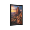 Side Mockup 6. Nature Desert Mountains Orange And Blue shown as stretched canvas wall art