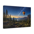 Side Mockup 4. Nature Desert Night Starry Desert Landscape shown as stretched canvas wall art