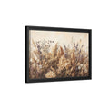 Side Mockup 6. Nature Dried Flowers Dried Floral Beige Purple shown as stretched canvas wall art