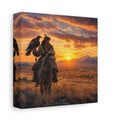 Side Mockup 2. Nature Eagle Hunter Orange And Brown shown as stretched canvas wall art
