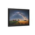 Side Mockup 6. Nature Farm Landscape Milky Way Farm shown as stretched canvas wall art