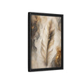 Side Mockup 6. Nature Feather Gold Feather shown as stretched canvas wall art