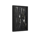 Side Mockup 6. Nature Ferns Black And Grey Ferns shown as stretched canvas wall art