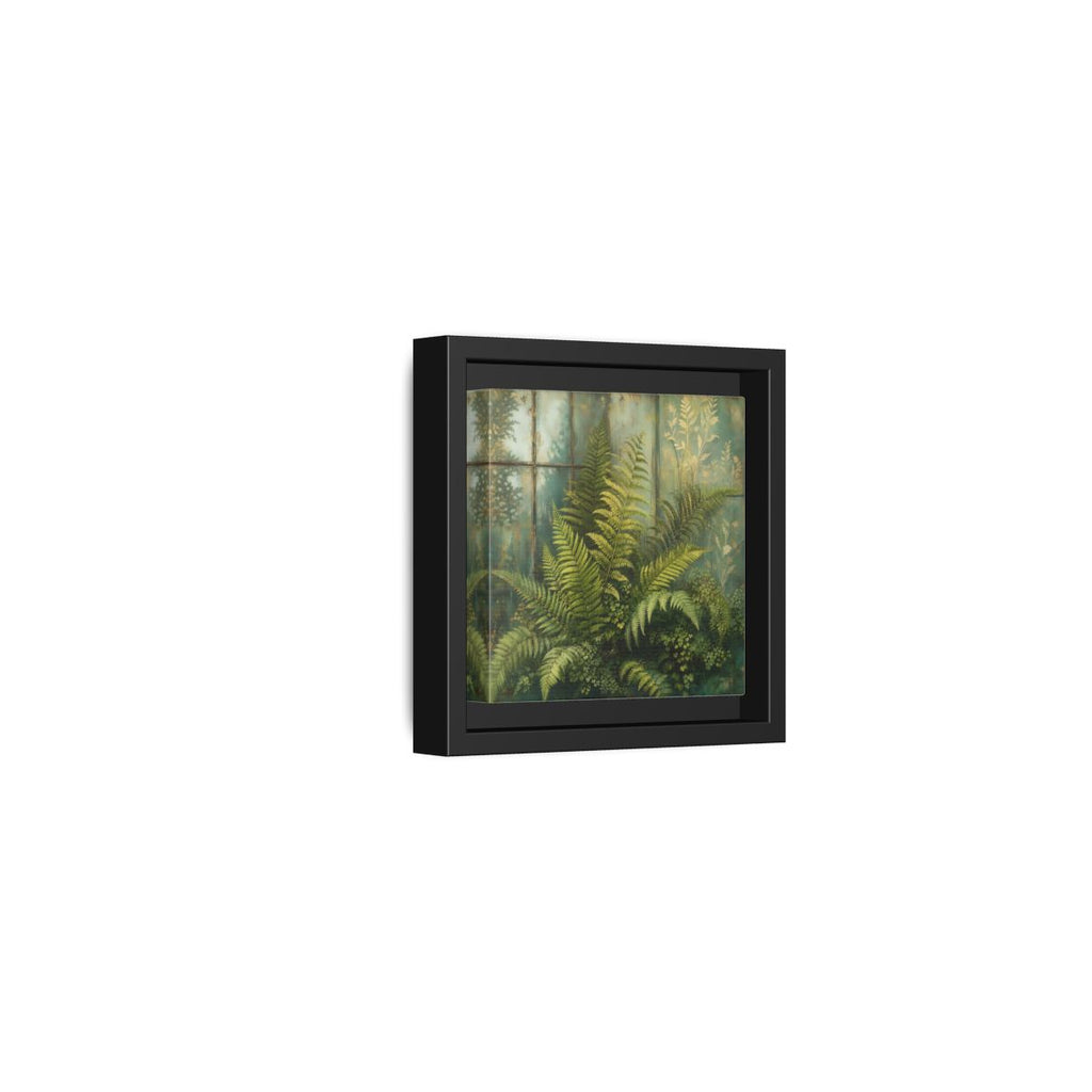 Side Mockup 24. Nature Ferns Green Ferns shown as stretched canvas wall art