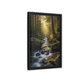 Side Mockup 6. Nature Forest River Green Forest River shown as stretched canvas wall art