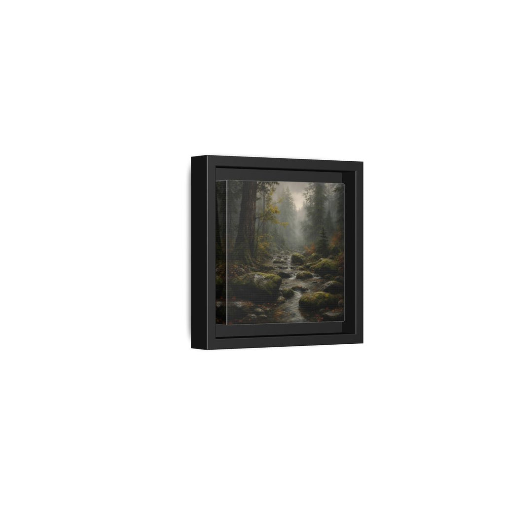 Side Mockup 24. Nature Forest Stream Rainy Forest Stream shown as stretched canvas wall art