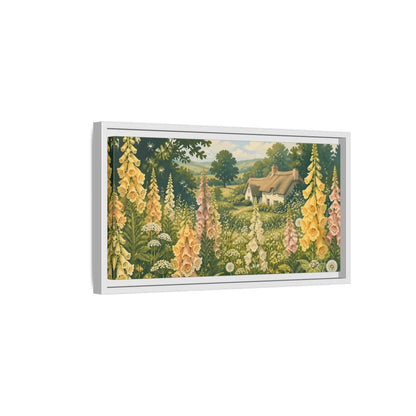 Side Mockup 6. Nature Foxgloves In A Meadow shown as framed canvas print