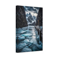 Side Mockup 4. Nature Frozen Lake Icy Lake Landscape shown as stretched canvas wall art