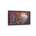 Side Mockup 8. Nature Fuchsia Balcony Fuchsia Balcony shown as stretched canvas wall art