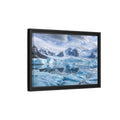 Side Mockup 6. Nature Glacier Blue Glacier shown as stretched canvas wall art