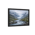 Side Mockup 6. Nature Glacier Valley Mountain Glacier shown as stretched canvas wall art