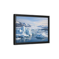 Side Mockup 6. Nature Iceberg Blue And White Arctic shown as stretched canvas wall art