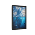 Side Mockup 6. Nature Iceberg Blue Arctic Wildlife shown as stretched canvas wall art