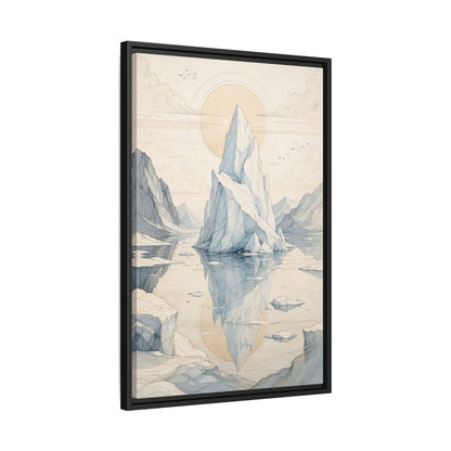 Side Mockup 14. Nature Iceberg Iceberg Landscape shown as stretched canvas wall art