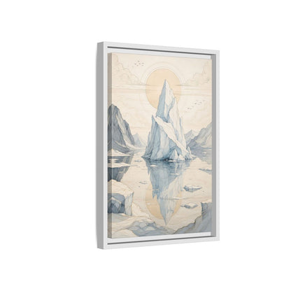 Side Mockup 4. Nature Iceberg Iceberg Landscape shown as stretched canvas wall art