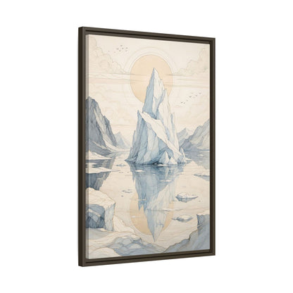 Side Mockup 11. Nature Iceberg Iceberg Landscape shown as stretched canvas wall art